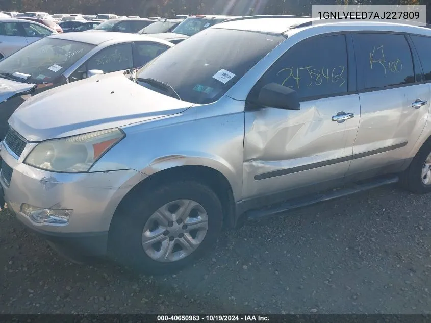 2010 Chevrolet Traverse Ls VIN: 1GNLVEED7AJ227809 Lot: 40650983