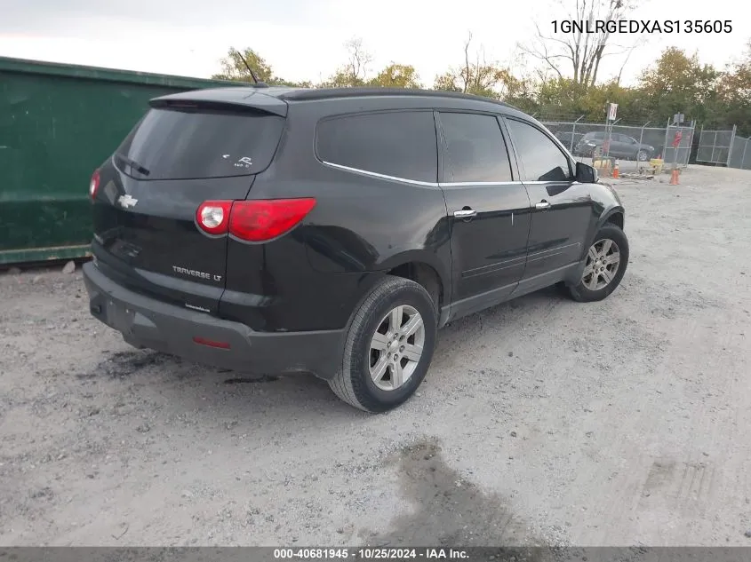 2010 Chevrolet Traverse Lt VIN: 1GNLRGEDXAS135605 Lot: 40681945