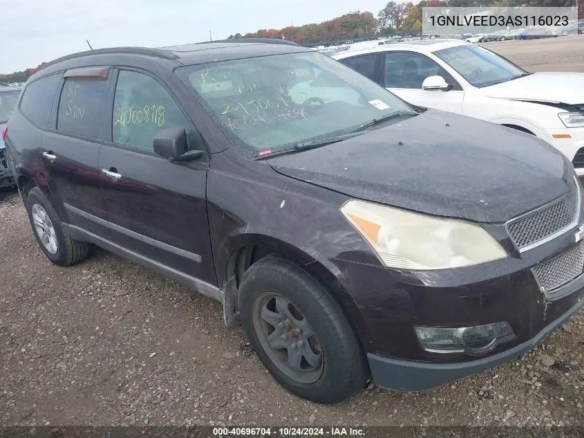 2010 Chevrolet Traverse Ls VIN: 1GNLVEED3AS116023 Lot: 40696704