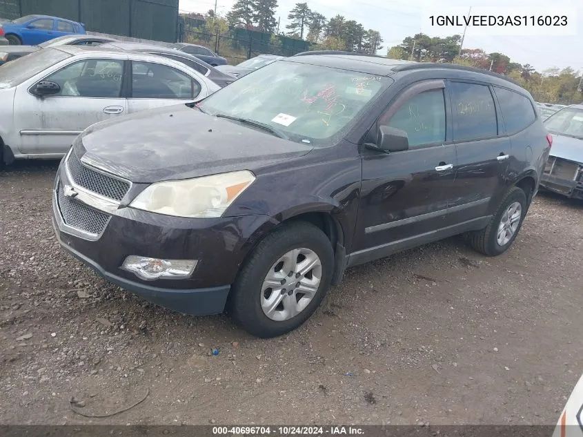 1GNLVEED3AS116023 2010 Chevrolet Traverse Ls