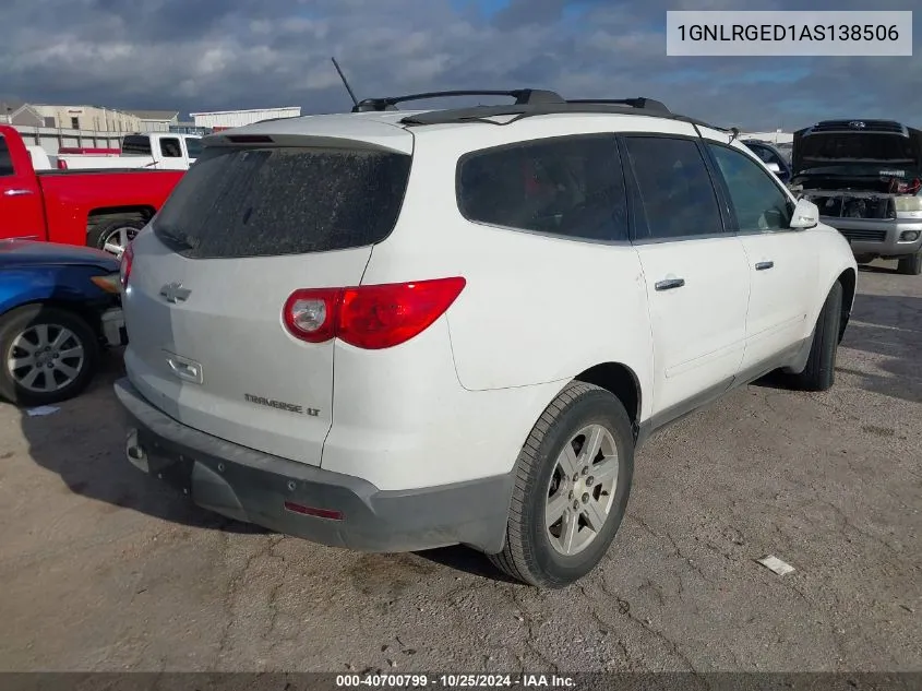 2010 Chevrolet Traverse Lt VIN: 1GNLRGED1AS138506 Lot: 40700799