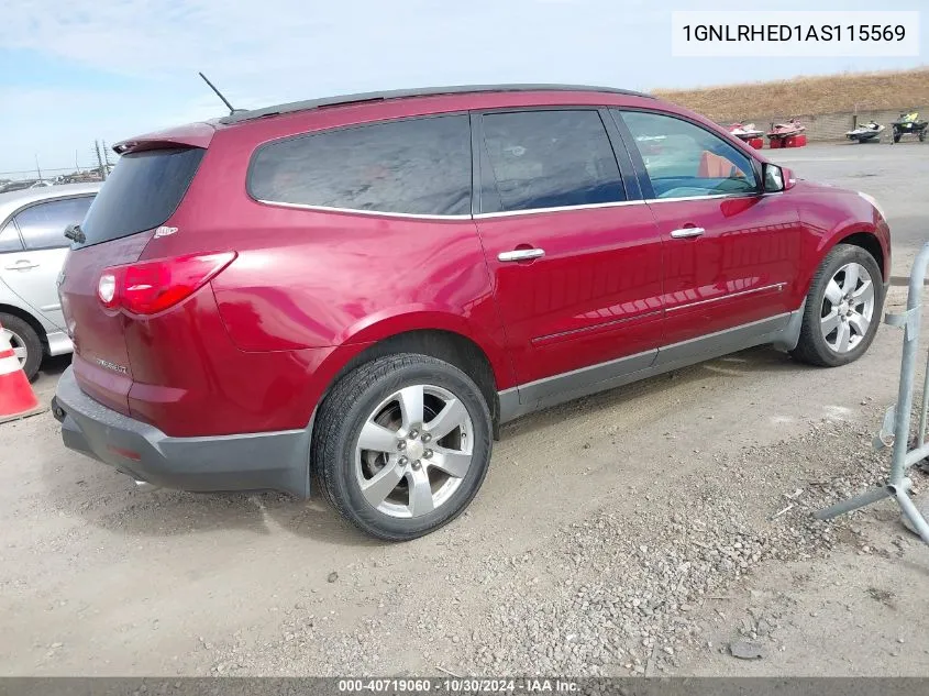 2010 Chevrolet Traverse Ltz VIN: 1GNLRHED1AS115569 Lot: 40719060