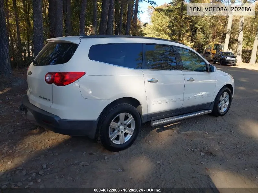 2010 Chevrolet Traverse Lt VIN: 1GNLVGED8AJ202686 Lot: 40722865