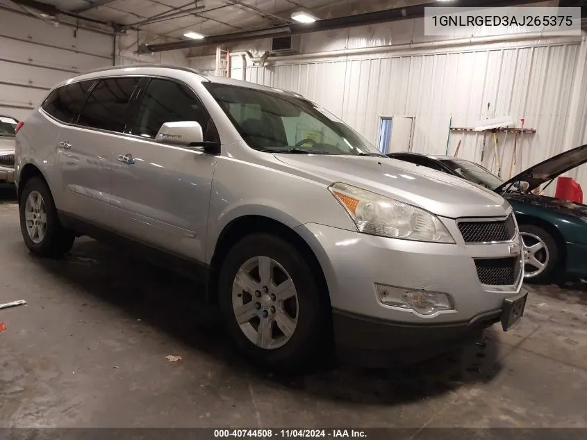 2010 Chevrolet Traverse Lt VIN: 1GNLRGED3AJ265375 Lot: 40744508