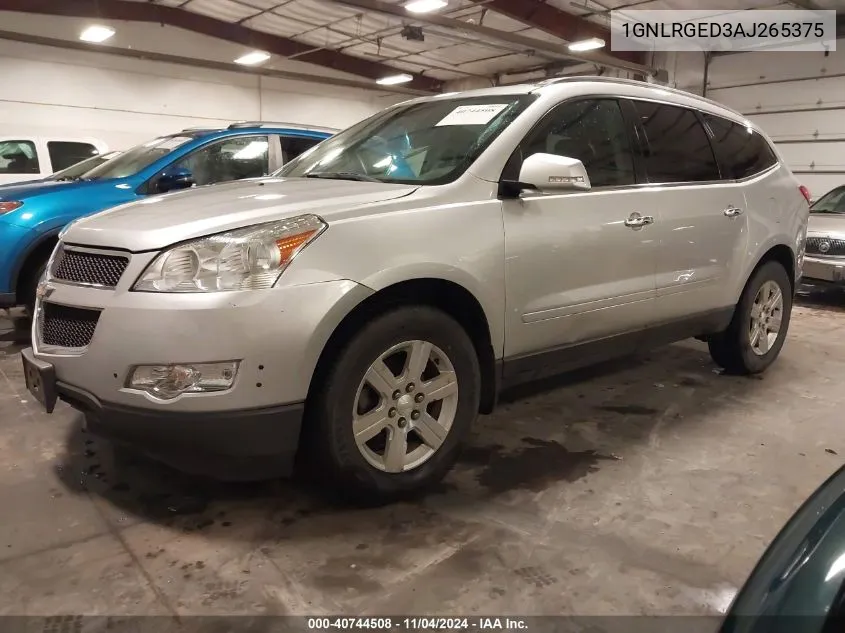 2010 Chevrolet Traverse Lt VIN: 1GNLRGED3AJ265375 Lot: 40744508