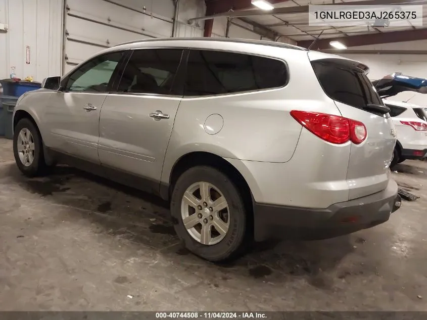 2010 Chevrolet Traverse Lt VIN: 1GNLRGED3AJ265375 Lot: 40744508