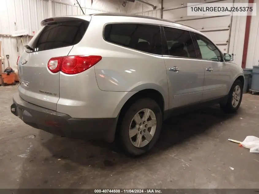 2010 Chevrolet Traverse Lt VIN: 1GNLRGED3AJ265375 Lot: 40744508