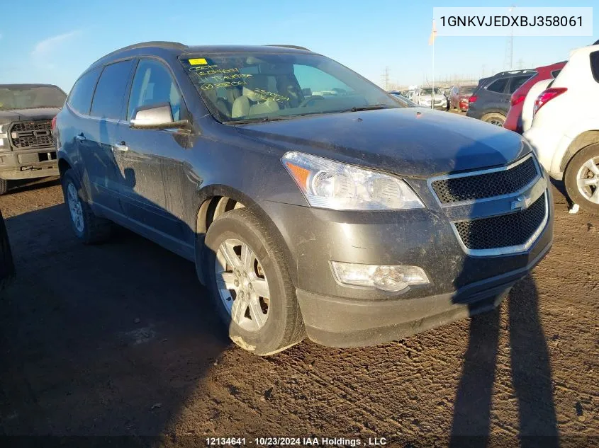 2011 Chevrolet Traverse Lt VIN: 1GNKVJEDXBJ358061 Lot: 12134641