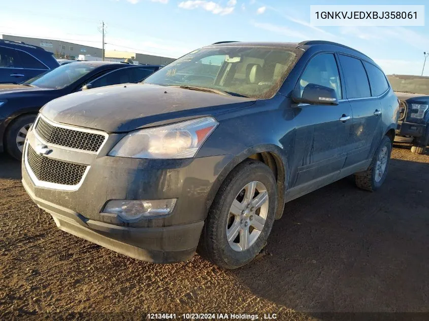 1GNKVJEDXBJ358061 2011 Chevrolet Traverse Lt