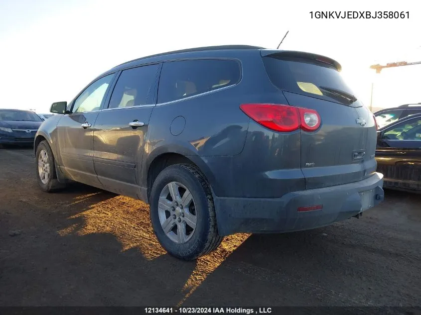 2011 Chevrolet Traverse Lt VIN: 1GNKVJEDXBJ358061 Lot: 12134641