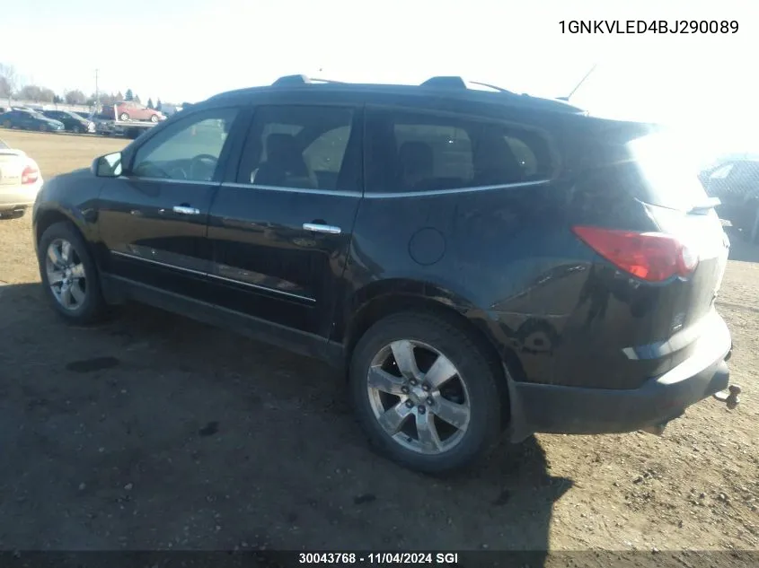 2011 Chevrolet Traverse Ltz VIN: 1GNKVLED4BJ290089 Lot: 30043768