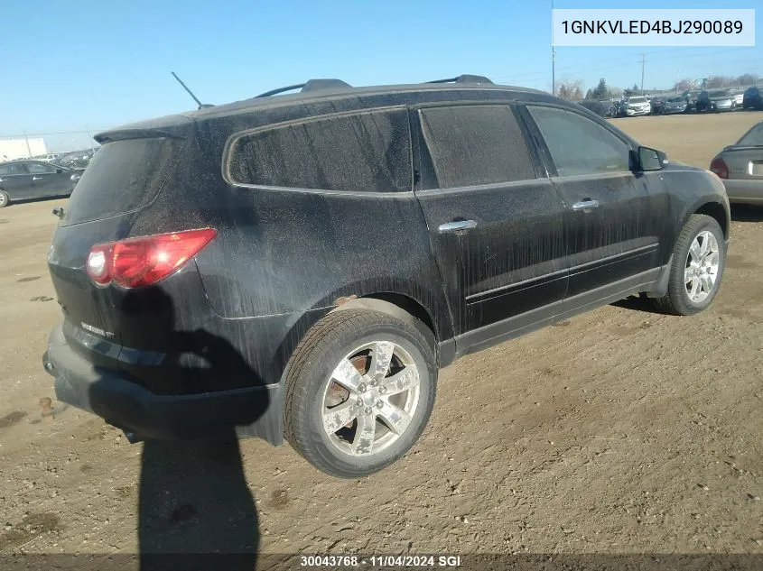 2011 Chevrolet Traverse Ltz VIN: 1GNKVLED4BJ290089 Lot: 30043768