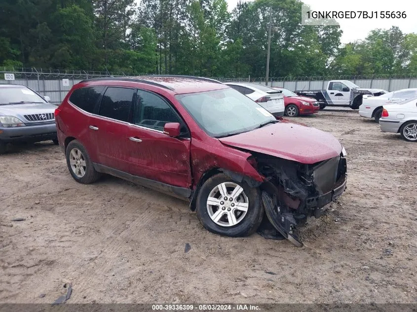 2011 Chevrolet Traverse 1Lt VIN: 1GNKRGED7BJ155636 Lot: 39336309