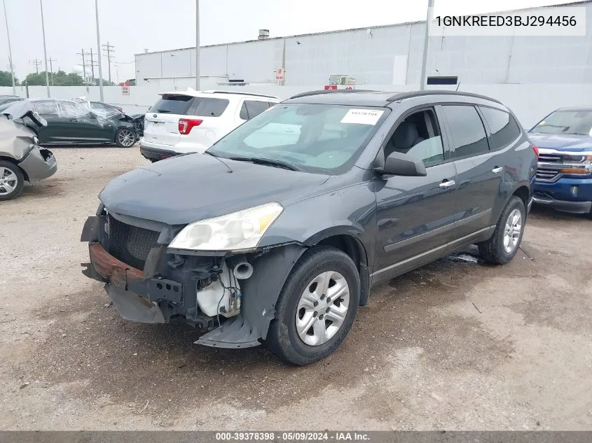 2011 Chevrolet Traverse Ls VIN: 1GNKREED3BJ294456 Lot: 39378398