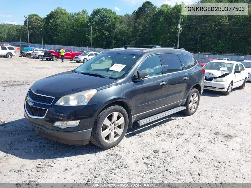 1GNKRGED2BJ377503 2011 Chevrolet Traverse 1Lt