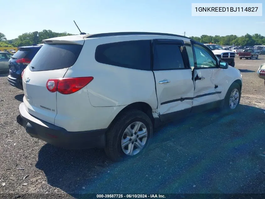 2011 Chevrolet Traverse Ls VIN: 1GNKREED1BJ114827 Lot: 39587725