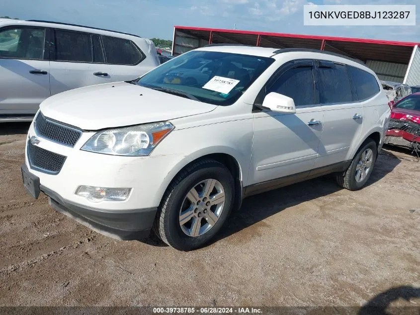 2011 Chevrolet Traverse 1Lt VIN: 1GNKVGED8BJ123287 Lot: 39738785