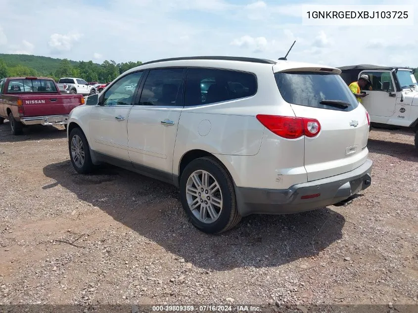 2011 Chevrolet Traverse 1Lt VIN: 1GNKRGEDXBJ103725 Lot: 39809359