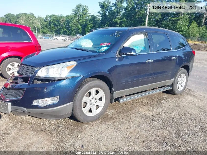 1GNKRGED6BJ123115 2011 Chevrolet Traverse 1Lt