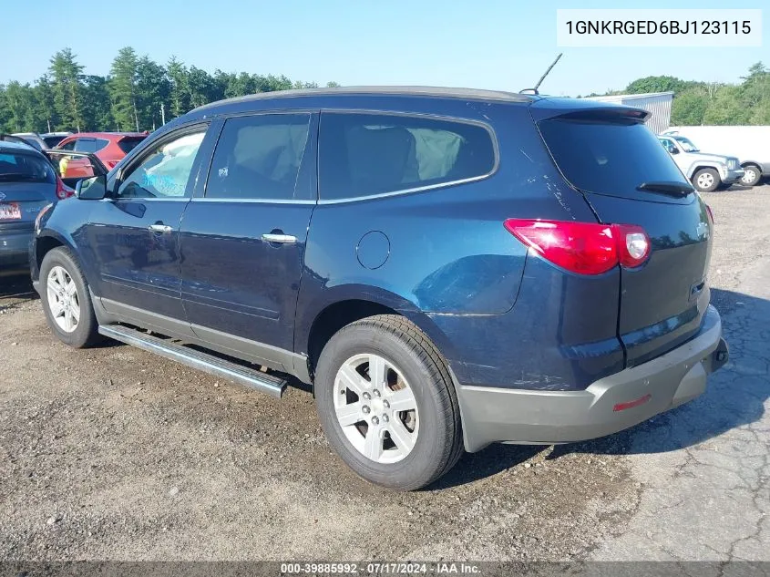 1GNKRGED6BJ123115 2011 Chevrolet Traverse 1Lt