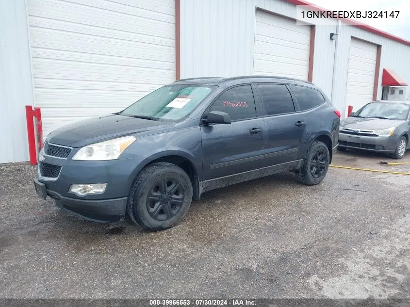 1GNKREEDXBJ324147 2011 Chevrolet Traverse Ls