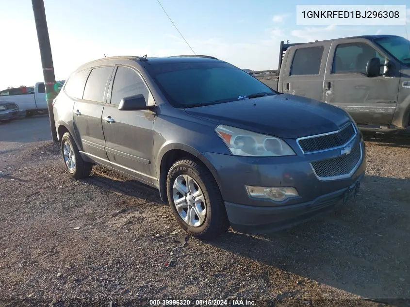 2011 Chevrolet Traverse Ls VIN: 1GNKRFED1BJ296308 Lot: 39996320