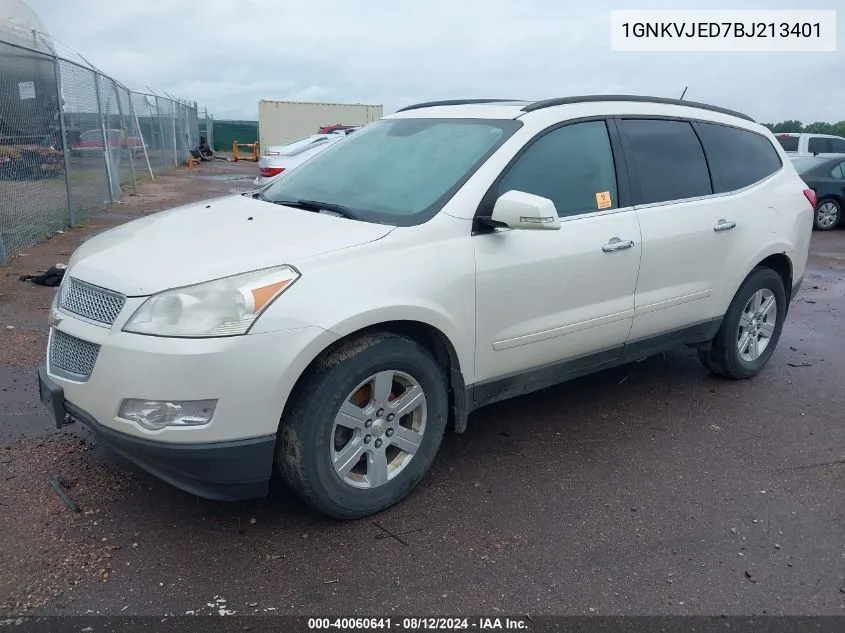 2011 Chevrolet Traverse 2Lt VIN: 1GNKVJED7BJ213401 Lot: 40060641