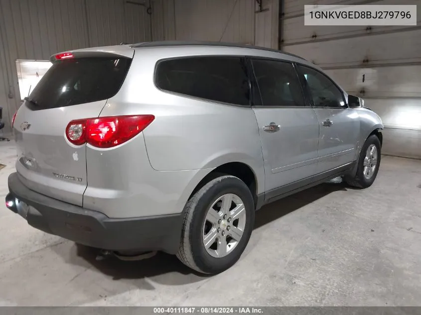 2011 Chevrolet Traverse 1Lt VIN: 1GNKVGED8BJ279796 Lot: 40111847