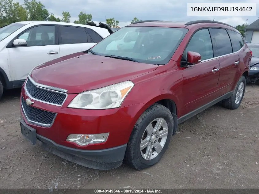 2011 Chevrolet Traverse 2Lt VIN: 1GNKVJED9BJ194642 Lot: 40149546