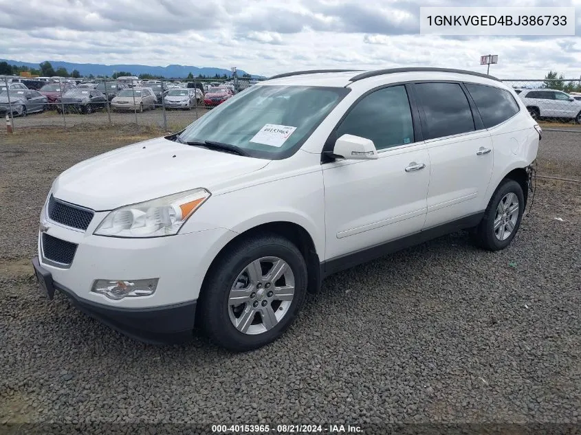 1GNKVGED4BJ386733 2011 Chevrolet Traverse 1Lt