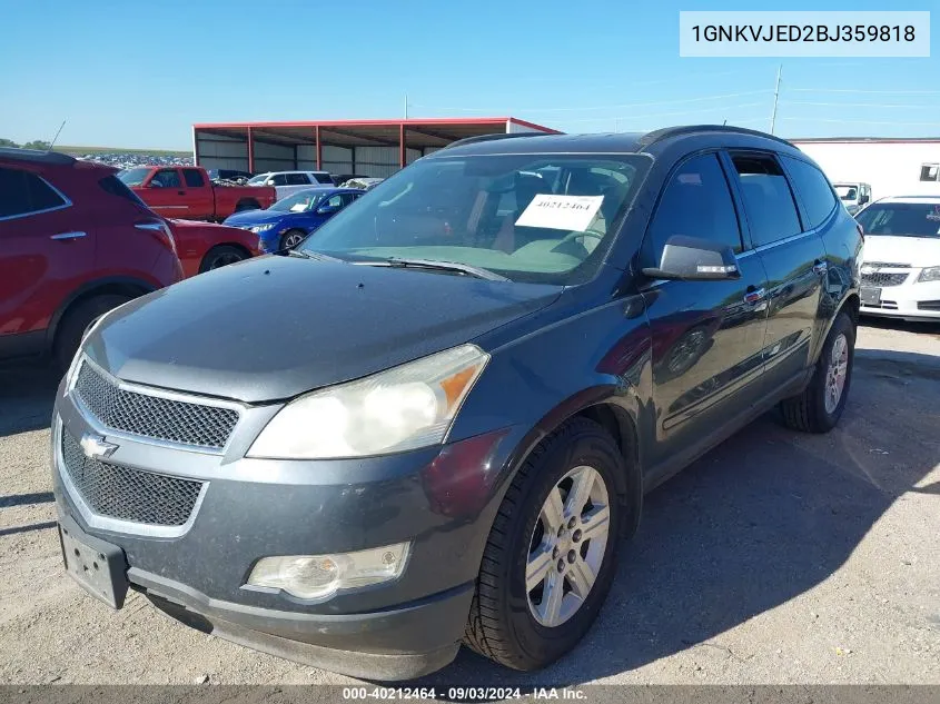 1GNKVJED2BJ359818 2011 Chevrolet Traverse 2Lt