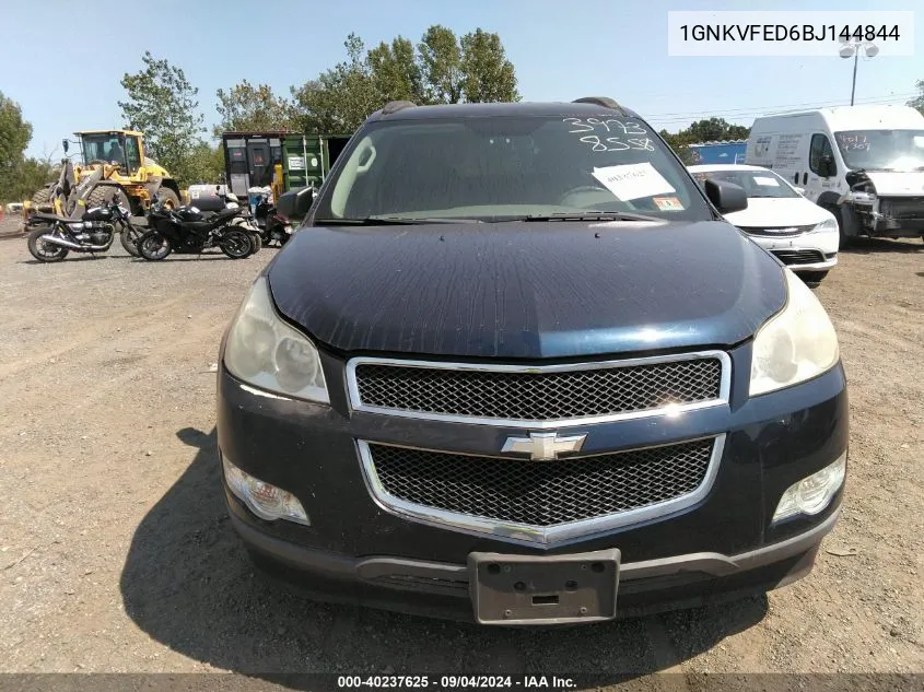 2011 Chevrolet Traverse Ls VIN: 1GNKVFED6BJ144844 Lot: 40237625