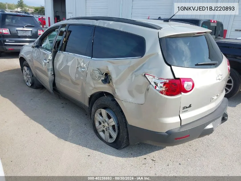 1GNKVJED1BJ220893 2011 Chevrolet Traverse 2Lt