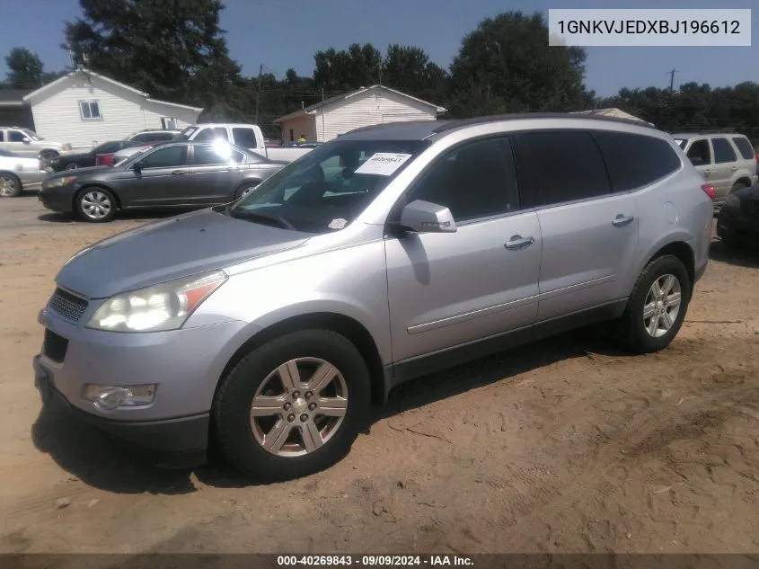 1GNKVJEDXBJ196612 2011 Chevrolet Traverse 2Lt