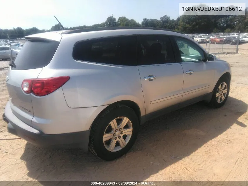 1GNKVJEDXBJ196612 2011 Chevrolet Traverse 2Lt