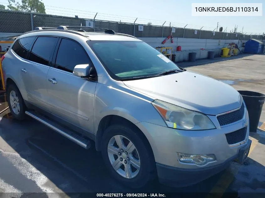 2011 Chevrolet Traverse 2Lt VIN: 1GNKRJED6BJ110314 Lot: 40276275