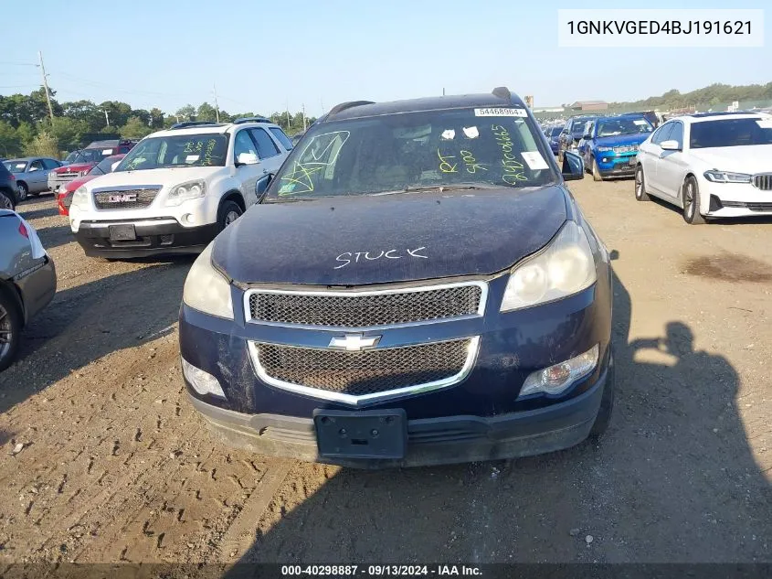 2011 Chevrolet Traverse 1Lt VIN: 1GNKVGED4BJ191621 Lot: 40298887