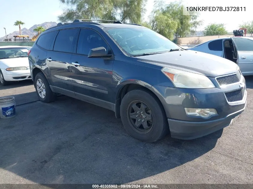 2011 Chevrolet Traverse Ls VIN: 1GNKRFED7BJ372811 Lot: 40305902