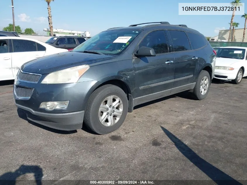 2011 Chevrolet Traverse Ls VIN: 1GNKRFED7BJ372811 Lot: 40305902