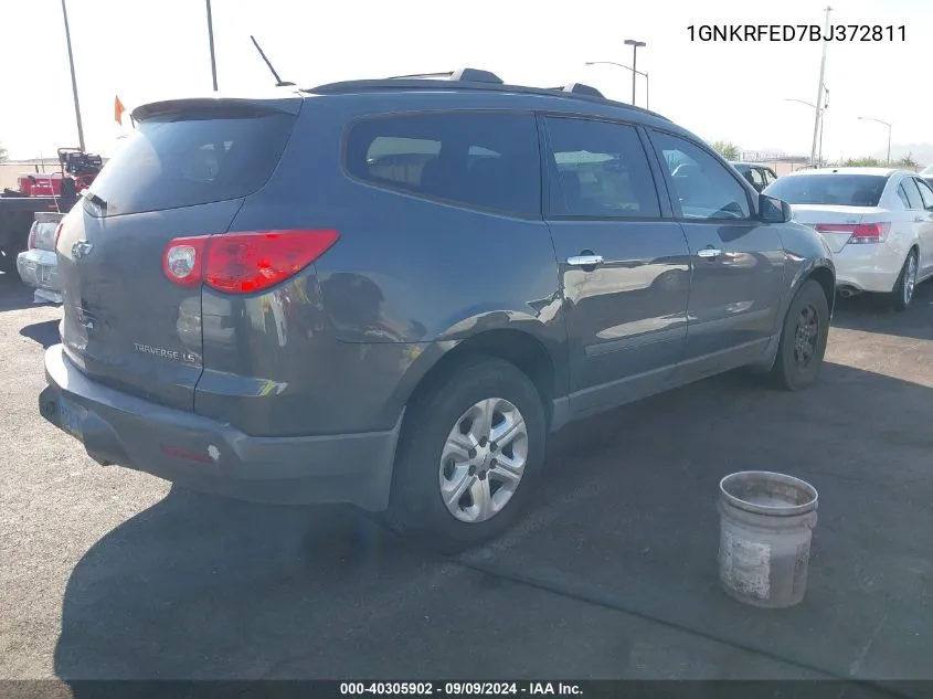 1GNKRFED7BJ372811 2011 Chevrolet Traverse Ls