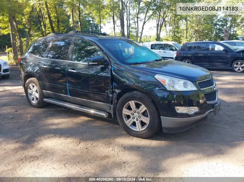 2011 Chevrolet Traverse Lt VIN: 1GNKRGED0BJ114183 Lot: 40308260