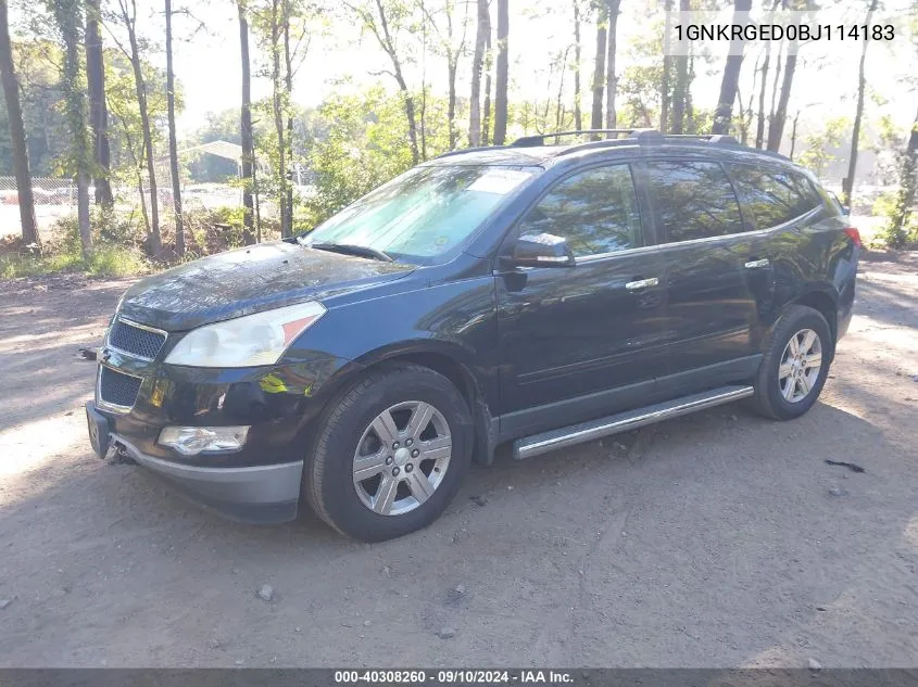 2011 Chevrolet Traverse Lt VIN: 1GNKRGED0BJ114183 Lot: 40308260