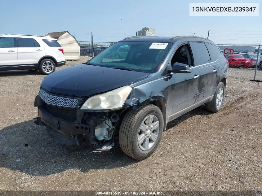 1GNKVGEDXBJ239347 2011 Chevrolet Traverse 1Lt