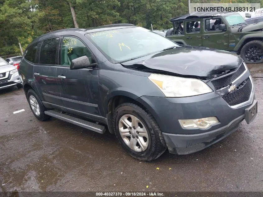 2011 Chevrolet Traverse Ls VIN: 1GNKRFED4BJ383121 Lot: 40327370