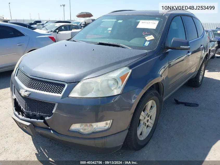 1GNKVGED4BJ253499 2011 Chevrolet Traverse 1Lt