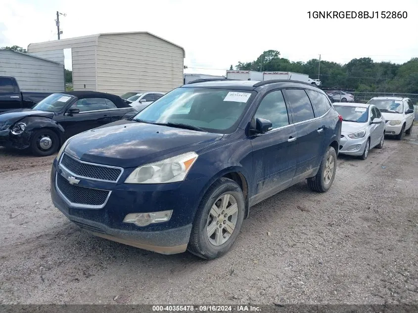 1GNKRGED8BJ152860 2011 Chevrolet Traverse 1Lt