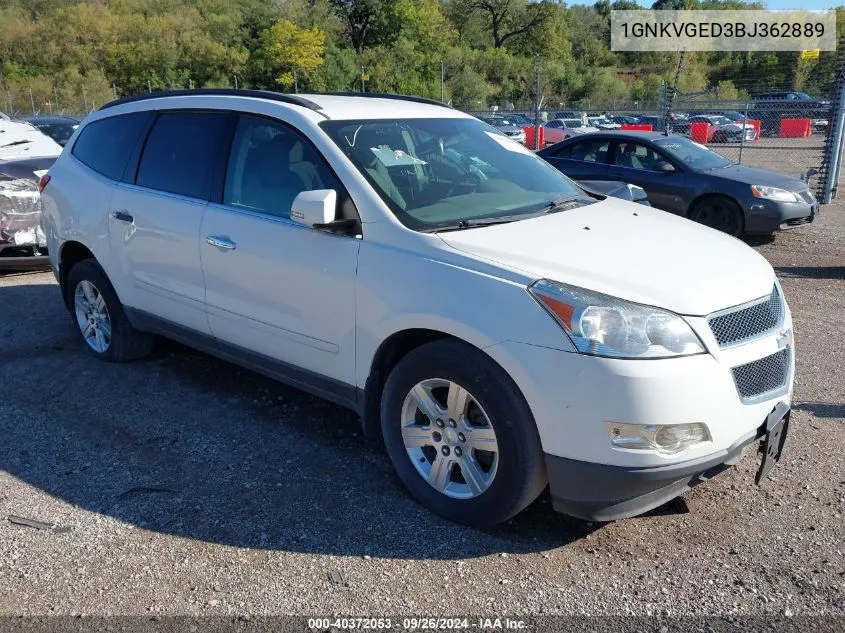 2011 Chevrolet Traverse VIN: 1GNKVGED3BJ362889 Lot: 40372053