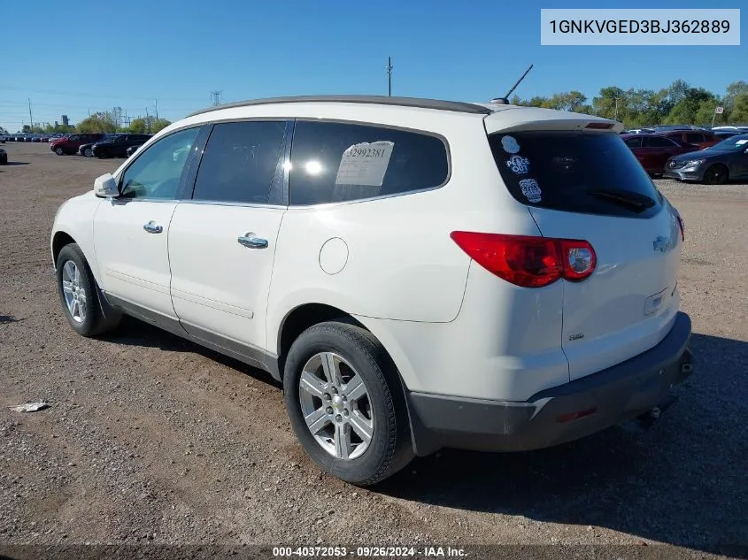 2011 Chevrolet Traverse VIN: 1GNKVGED3BJ362889 Lot: 40372053