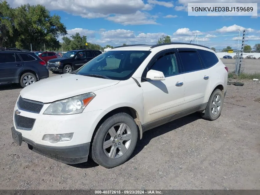 1GNKVJED3BJ159689 2011 Chevrolet Traverse 2Lt