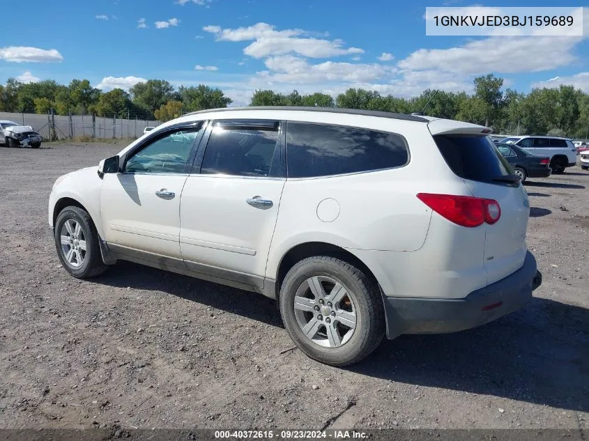 1GNKVJED3BJ159689 2011 Chevrolet Traverse 2Lt